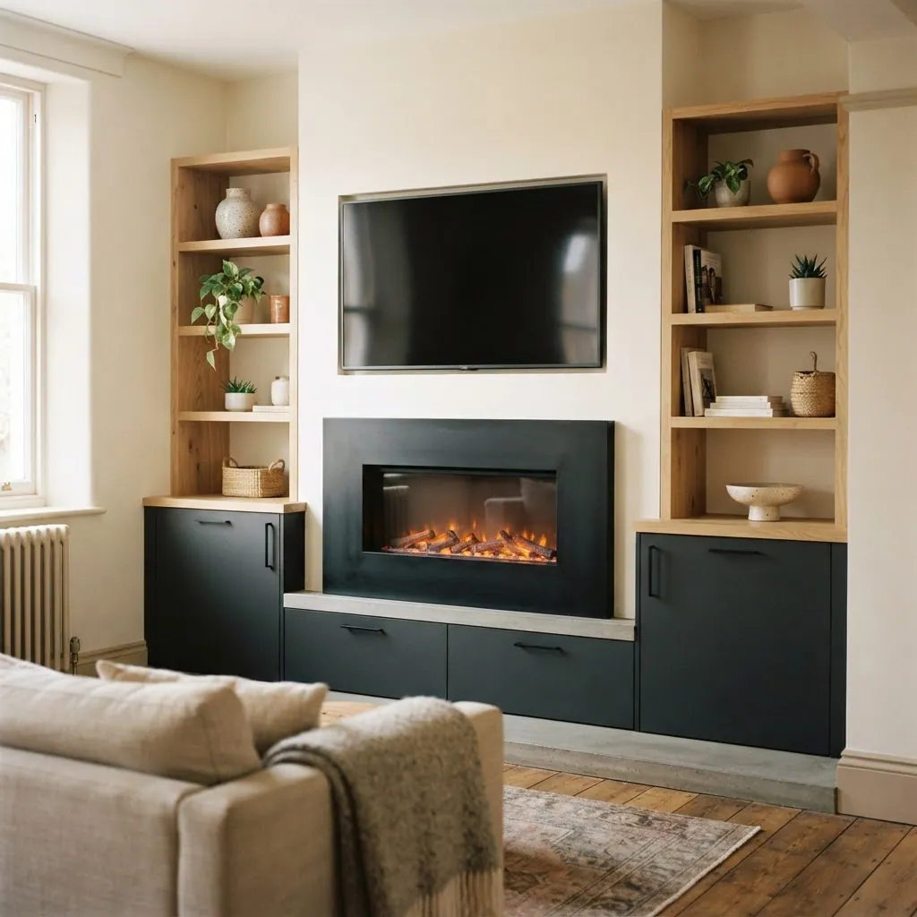 Media walls from our range, made to measure and fitted by us.