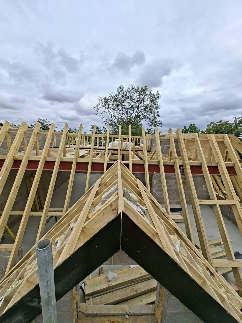 Roofs built properly, by carpenters.